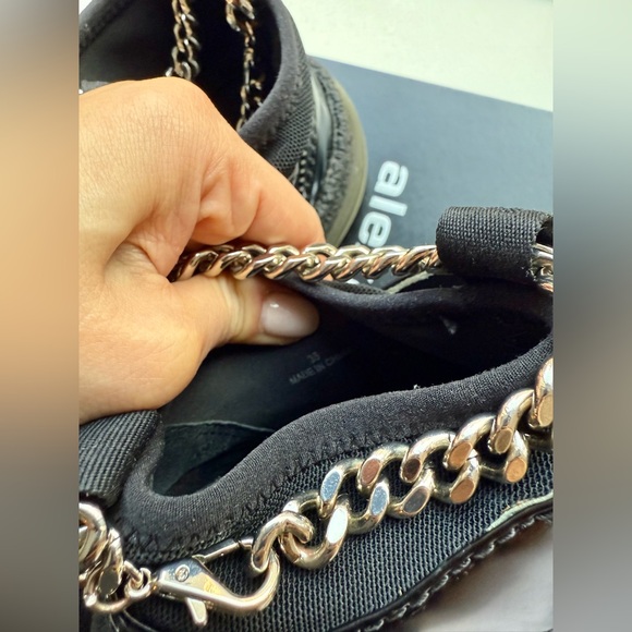 Alexander Wang A1 Platform Slip On Boots Black with Removable Chain - Picture 9 of 9